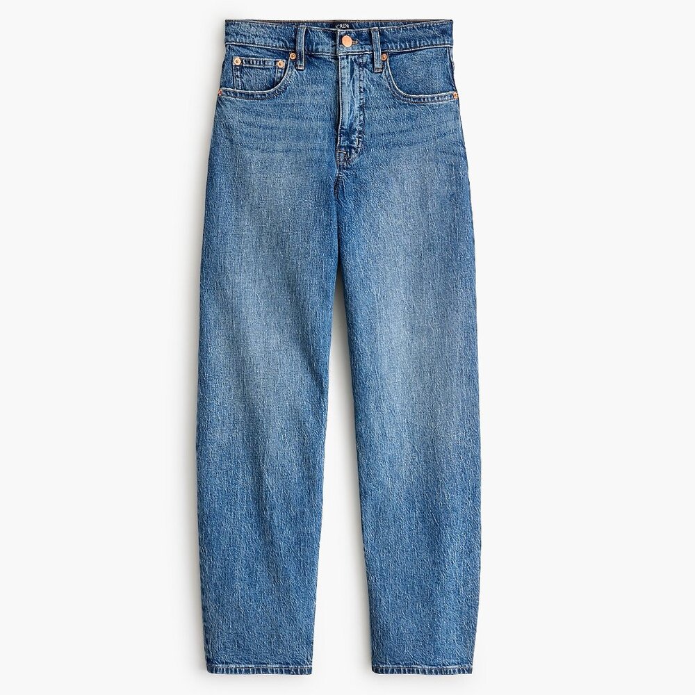 NWT J.Crew Barrel-leg Jean in all-day stretch